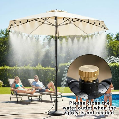 Misting Nozzles, 12 Pcs Mister Nozzles with O Ring, Mist Nozzle Brass Misting Heads Mister Parts Accessories for Garden Greenhouse Patio Outdoor Cooling System