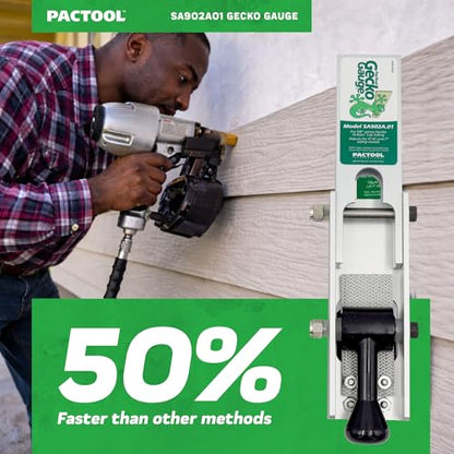 PacTool Gecko Gauge Artisan Kit - 5/8" Fiber Cement Siding & Hardie HZ6 | For 5/8" fiber cement siding including James Hardie HZ5. Lap siding gauge with mounting clips for professional installs. - size: 5/8” Thickness for Hardie Artisan Siding, style: ALU