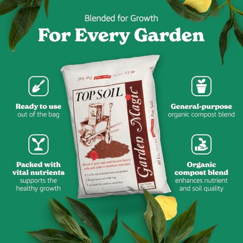 Michigan Peat Garden Magic Indoor and Outdoor Organic Planting Potting Topsoil Mix with Perlite Blend and Moisture Retention, 40-Pound Bag (3 Pack) - size: 40-Pound (3 Pack)