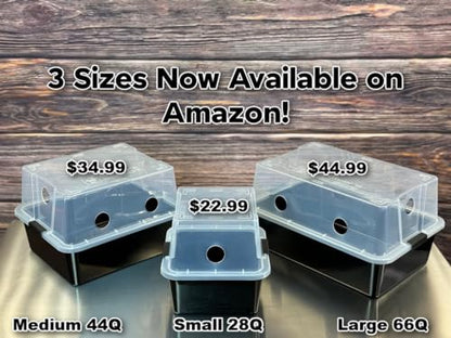 Grower's Select Mushroom Monotub Fruiting Chamber with Filter Disks and Liner - size: 48 Quart