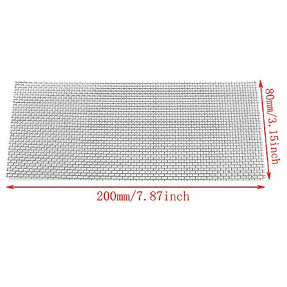 Wire Mesh Pad 5PCS 8 x 20cm / 3.15 x 7.87inch Aquarium Fish Tank Plants Stainless Steel Wire Mesh Pads Moss Nets