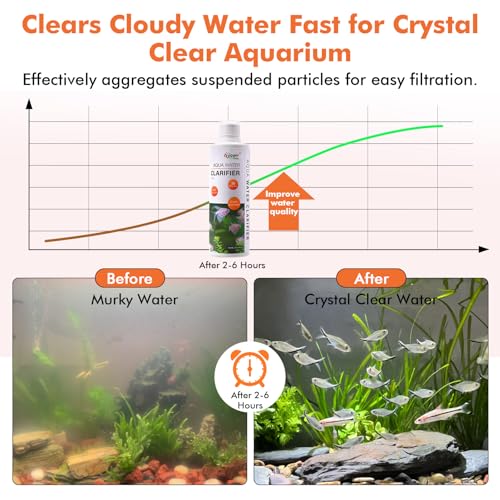 hygger Aquarium Water Clarifier, Water Clarifier for Fish Tank, Clears Cloudy Water for Freshwater and Saltwater Tanks, 1000 ML - size: 1000 mL