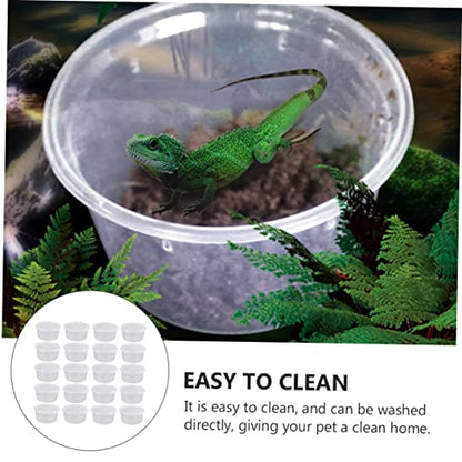 Mikikit 20Pcs Boxes Reptile Breeding Boxes Durable White Containers for Spiders Lizards Frogs and Pets for Quarantine and Comfortable Living Environment