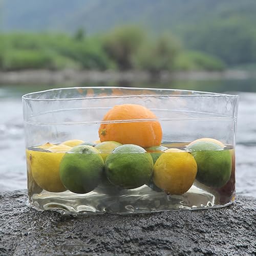 Light Weights Bucket Water Container Portable Clear Folding Bucket Basins for Outdoor Garden Camping Fishing Washing, Large