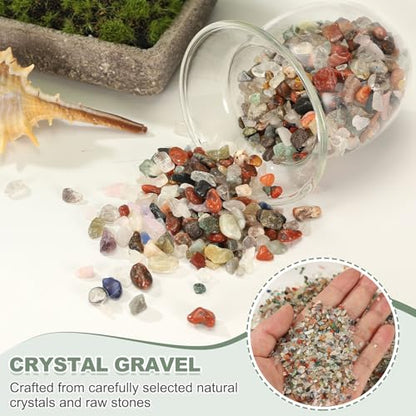 Crystal Chips Stone, 0.44 Lb Fluorite Gravel Rocks (Purple Amethyst, 3-5 Mm) - color: Purple, size: 3 - 5 mm