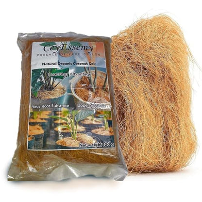 Natural Coconut Husk Dual Fiber Organic Pure Coconut Husk Silk for Plants Coco Coir Fiber Substrate Loose & Fluffy Non-Vacuumed Easy to Separate for Orchids - size: 100g- Dual Fiber