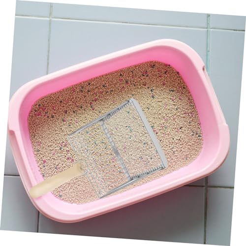 Yardwe Cat Litter Scoop Wooden Handle Deep Shovel and Sifter for Removal for Cleaning Cat Litter and Reptile Waste and Easy to Tool