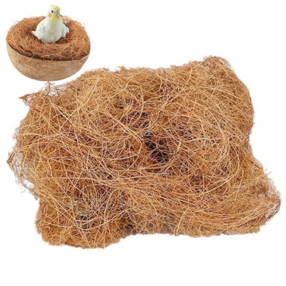 Husk Fiber for Reptile Cave Bedding, Natural Fiber for Bird Nest Coir Burrowing & Resting Vivarium Accessory for Hermit, Geckos, Hamsters