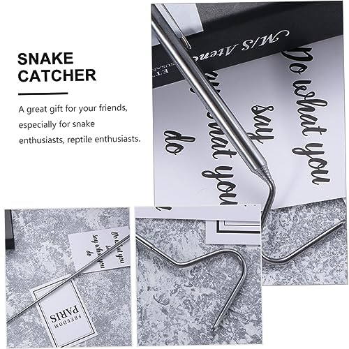 2pcs Telescoping Snake Catching Hooks Stainless Steel Grabbing Tool for Handling Snakes and Reptiles Portable Enthusiasts and Field Use