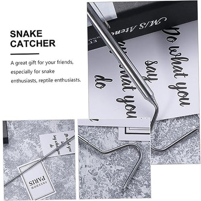 2pcs Telescoping Snake Catching Hooks Stainless Steel Grabbing Tool for Handling Snakes and Reptiles Portable Enthusiasts and Field Use