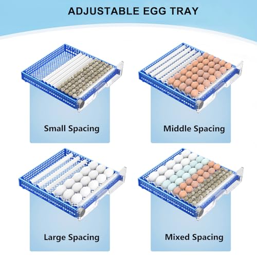 Automatic Eggs Incubator, Large Incubators for Hatching Eggs | Automatic Egg Turning & Temperature Control, Poultry Hatcher Machine for Chicken Duck Goose Quail Bird (192 Eggs)
