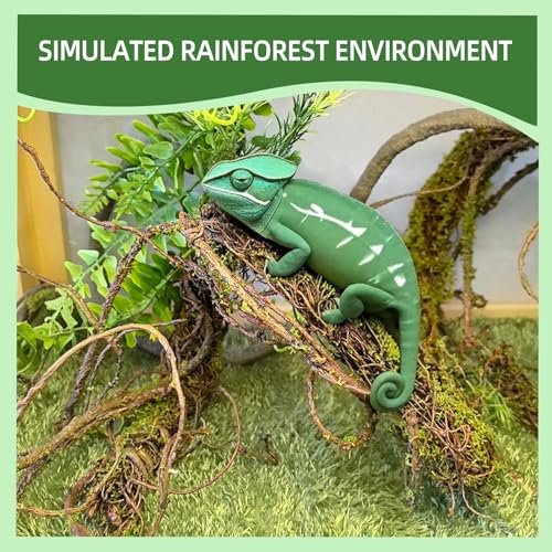 BNOSDM Reptile Vines,Bendable Jungle Climbing Vine,Terrarium Plants Artificial Decor,Tank Decorations Accessories for Bearded Dragons Chameleons Snakes Lizards Hermit Crabs - size: 3Pcs | Style: 47in Jungle Vine