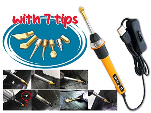 KINGTOOL 3D Printing Smoothing Tool Kit, 3D Printing Modify Finishing Tool, Cleaning Needle, Scarper (USB Power Cord) (Charcoal) - color: Charcoal