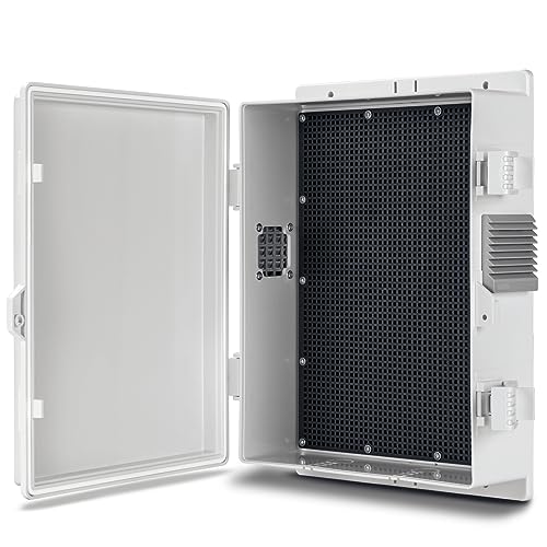Namunanee Outdoor Electrical Junction Box, ABS Water Resistant Enclosure with Internal Mounting Panel & Hinged Cover (13" H* 9.2" L* 3.7" W) - size: 13"H x 9.2"L x 3.7"W & Standard