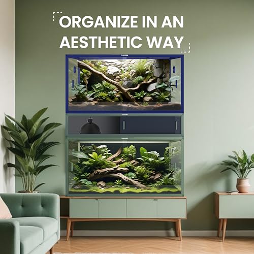 85 Gallon Reptile Tank with 48" Spacer Cabinet, Only for Phailozoo 85/120 Gallon Reptile Enclosure, Reptile & Amphibian Enclosure Terrarium Stand, 48"x 24" x 10"