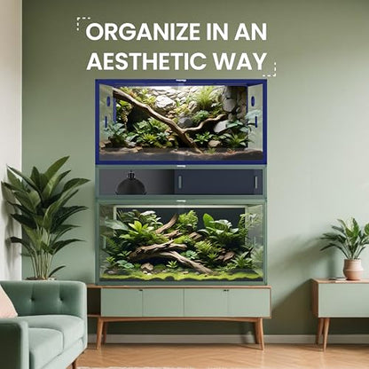 85 Gallon Reptile Tank with 48" Spacer Cabinet, Only for Phailozoo 85/120 Gallon Reptile Enclosure, Reptile & Amphibian Enclosure Terrarium Stand, 48"x 24" x 10"