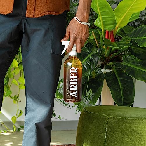 32 oz Spray Bottle for Plants - Misting Refillable Trigger Sprayer | ARBER's Translucent refillable trigger sprayer with fine mist to stream settings; leakproof heavy-duty plastic for gardening