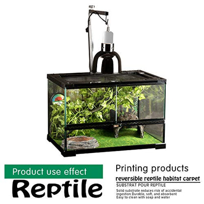 Reptile Carpet, 30 * 12in Pet Terrarium Liner,Reptiles Cage Mat/Substrate for Snakes, Chameleons, Geckos and Kitchen Use(2sheets) with Tweezers Feeding Tongs - size: 30 * 12in