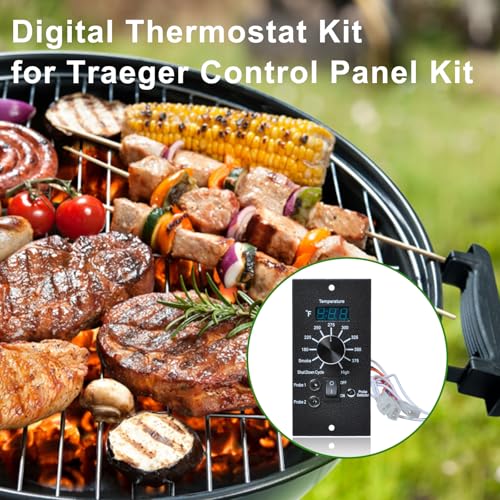 Digital Thermostat Kit Compatible with Traeger Pro Series Pellet Grills | Pro 34 20 22 Series Replacement Parts, Thermometer Control Panel, Dual Meat Probe BAC365, Temperature Controller Upgrade - style: Compatible with Traeger Pellet Grills Upgraded BAC3