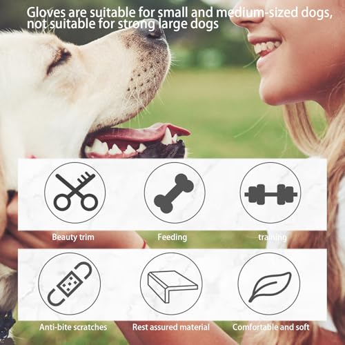 Animal Handling AntiBite Gloves for Dog Training Reptile Snake Handlers ScratchProof Bite Resistant Gloves with Reinforced Palm and Cotton Lining (S) - size: S