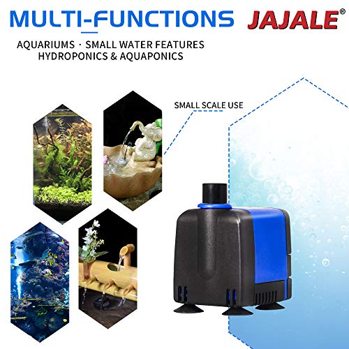 130 GPH Submersible Water Pump - Adjustable Quite Aquariums, Fountains, Hydroponics, and Pond Pump, 2.9 ft Lift, 6.5W - color: Blue; 1 Pack, size: 130 GPH