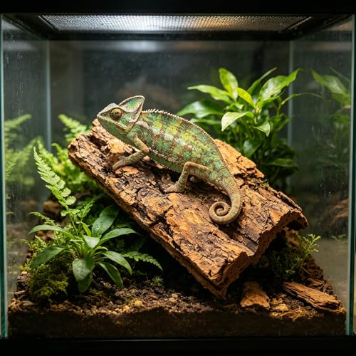 NUOBESTY 8 Pack Cork Bark for Reptile Hides and Terrarium Decor | Natural 2 X 3.9 in Reptile Tree Bark Panels for Gecko Climbing, Custom Shelters, Plant Mounting and Bioactive Layouts