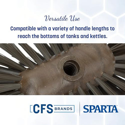 SPARTA Kettle Brush, Essential Scrubber with Flared Head for Cleaning Tanks and Kettles, 5.25" x 7.5", Brown - color: Brown