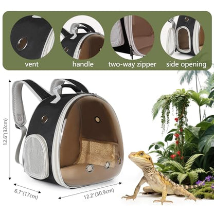 Guinea Pig Carrier, Guinea Pig Backpack with Clear Bubble Window (Black-Polarize, Backpack) - color: Black-Polarize