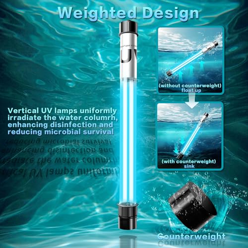 32W Pond UV Light for 200-2000 Gallon, Aquarium UV Light, UV Water Clarifier for Pond, Cold Plunge, Koi Pond, Aquarium, Swimming Pool and Fish Tank for Algea Control - color: 32W for 2000 Gallon