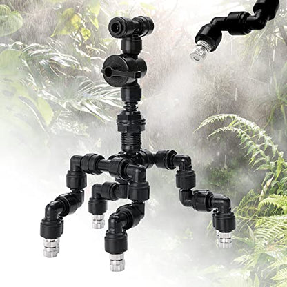 CozyTower 4 Pcs Reptile Mister Nozzle Terrarium Reptile Fogger with Valve | Adjustable Terrarium Misting Accessories Cooling Misting System for Reptiles Rainforest