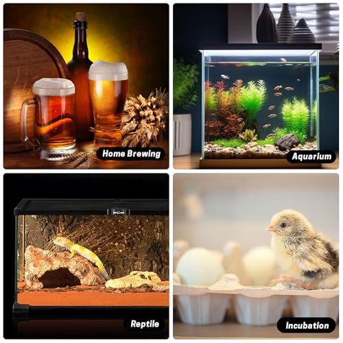 BTC211 Temperature Controller 1650W 15A | Dual Digital Outlet Thermostat Plug, Pre-Wired, 2 Stage Heating&Cooling Mode, 110V - 240V, Fermentation BBQ Reptile Aquarium