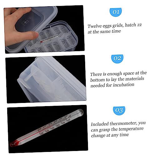 Egg Incubator Box Compartment Reptile Hatchery Breeding for Snakes Lizards Safe Eco-Friendly