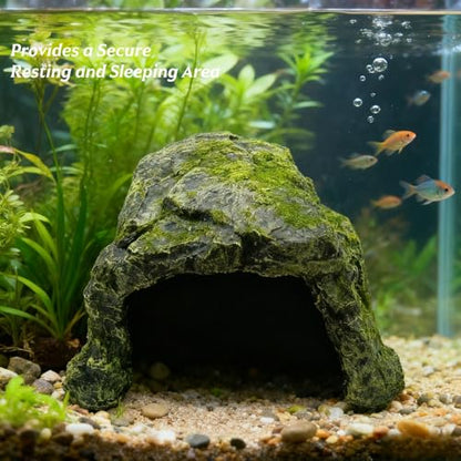 Reptile Hides and Caves, Tortoise Hide House Habitat | Reptile Tank Accessories, Resin Bearded Dragon Hideout Turtle House for Bearded Dragon Gecko Snakes Chameleon Frogs Fish