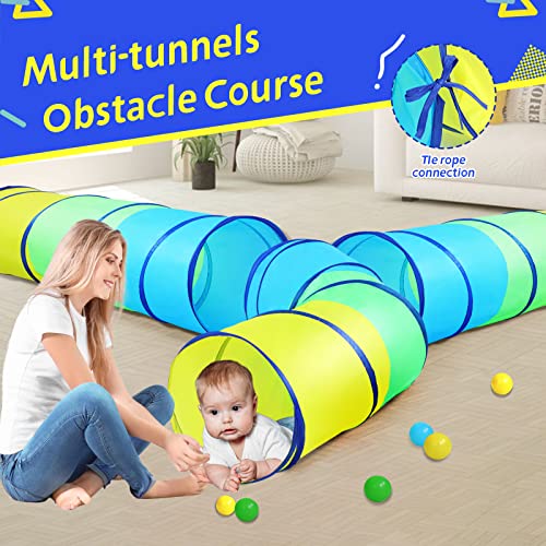 PigPigPen Kids Tunnel for Toddlers,Pop Up Play Tunnel Tent for Babies or Dogs, Indoor & Outdoor Toys for Kids Backyard Playset (Yellow,Green,Blue Play Tent) - style: Yellow,green,blue play tent