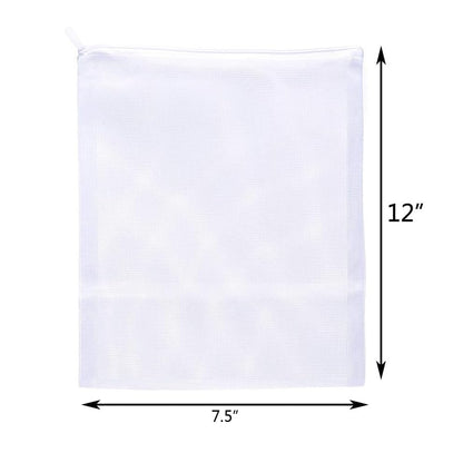 JIHAQUA Aquarium Filter Bags with Plastic Zipper, 7.5 x 12 inch, 6 Pack | Large, Reusable, Fish Tank Filter Media, Mesh Bags - size: 7.5 x 12 inch (6 Pack)