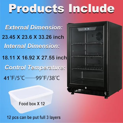 Large Automatic Incubator Incubator Cooling and Heating 41℉ to 100℉ 110V， ReptileIncubator for Hatching Eggs, Reptile Egg Incubator W/Precise Temperature Control LED (155L) - size: 155L