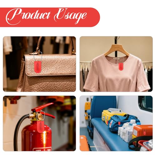 100pcs Security Metal Wire Padlocks, Plastic Security Seals Disposable Anti-Tamper Tag Locks with Numbered Anti Tamper Tag Hasps (Red, 100pcs) - color: Red, size: 100pcs