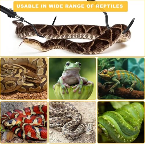 Snake Hook, Stainless Steel Snake Hook and Reptile for Controlling, Moving,Or Catching Snakes 52"-79" - size: 52-79inch
