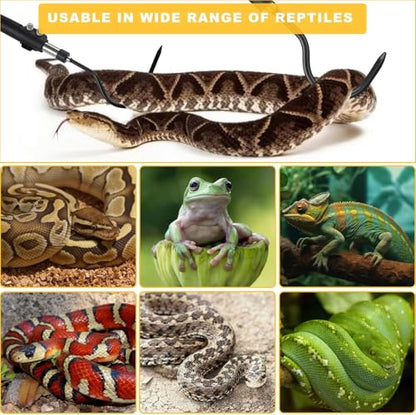 Snake Hook, Stainless Steel Snake Hook and Reptile for Controlling, Moving,Or Catching Snakes 52"-79" - size: 52-79inch