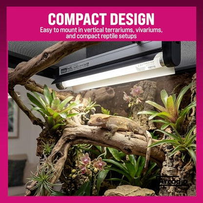 Arcadia T5 UVB Reptile Light Fixture Kit 22.5" Long 24 Watts 6% UVB Forest – Complete UVB Light for Reptiles, Turtles, Snake, Bearded Dragon Lamp, Long Lasting Easy to Use Professional Lighting