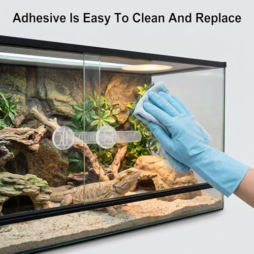 3-Pack Transparent Sliding Glass Door Lock, Adhesive Safety Lock Without Drilling, Suitable for Transparent Reptile enclosures