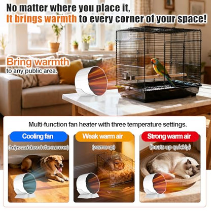 200W Reptile Heat Mats Space Heater, Adjustable Temperature Reptile Heating Heaters, Non-Light Heating Solution with Expanded Heating Range for Hermit Crabs/Leopard Geckos/Turtles/Snakes/Frog/Iguana