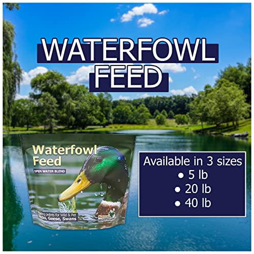 Natural Waterscapes Waterfowl Feed (5 lb) Floating Duck Food | for Wild Ducks, Pet Ducks, Geese, Swans