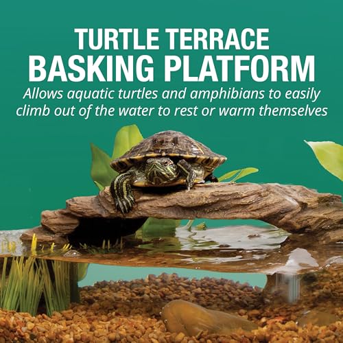 Tetra ReptoHabitat Kit for Aquatic Reptiles and Amphibians, 15 Gallons, Create a Home for Aquatic Juvenile Turtles, Frogs, Newts and Salamanders, 24.4 x 12.5 x 12.7 inches - size: 15 gallon