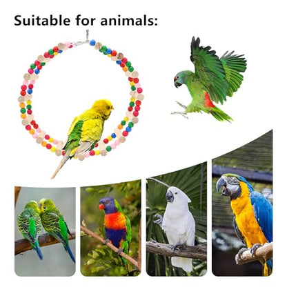 15-Step Bird Ladder Bridge,28.74 x 3.15 inch Raw Wood and Edible Dye | Pet Hamster Climbing Ladder Swing Toys Suitable for Small to Medium Birds,Bird Cage Accessories (15 Ladders) - size: 15 Ladders