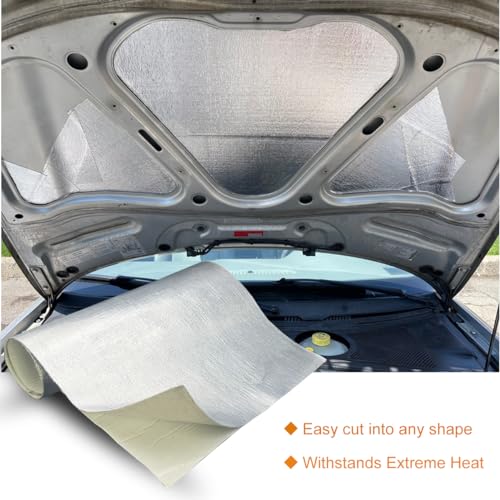 Aluminized Adhesive Backed heat shield tape 12'' X 47'' Thermal Barrier Blanket Mat 2000 Degrees High Temp Protection Material exhaust wrap - size: 12'' X 47''
