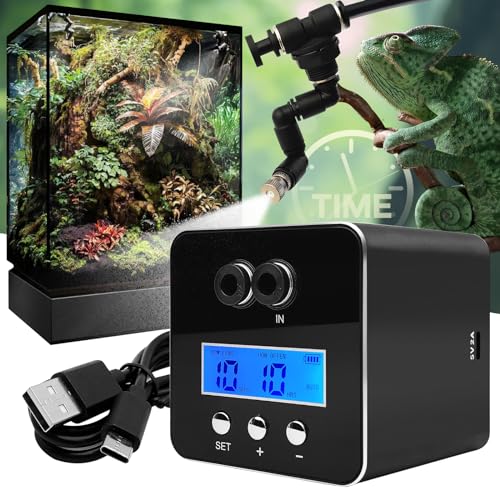 Reptile Smart Mister, Reptile Humidifiers Misting System Automatic with Timer, Terrariums Humidifier with 360°Adjustable Misting Nozzles, Spray Kit for Rainforest Plants Amphibian - size: Touch Version - 2nd Gen