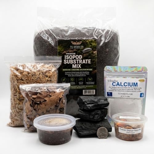 Tree Frog Bioactive Kit - 17qt Premium Bioactive Substrate + 2qt Leaf Litter + 4qt Sphagnum + Charcoal Iso-Flats Hide + 3oz Calcium + 25 Powder Orange Isopods + 8oz Tropical Springtails