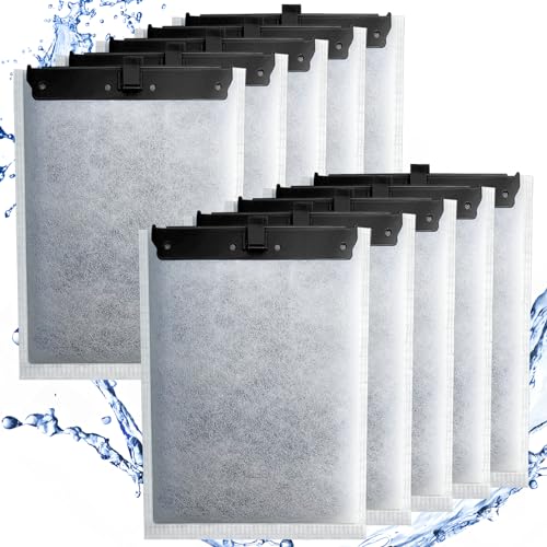 driamor 10 Pack Large Filter Cartridges Compatible with Whisper Filters 20i/40i IQ20/30/45/60 PF20/30/40/60, Aquarium Filter Cartridge Replacement Assembled Compatible with ReptoFilter 125GPH - size: 10 Pack Large