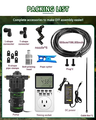 Reptile Mister Automatic Misting System with 8 Fine Mist Nozzles